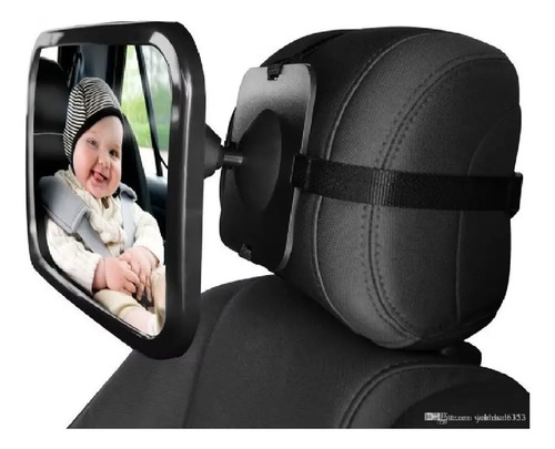 Espejo Retrovisor De Auto Para Seguridad De Niños Negro 16