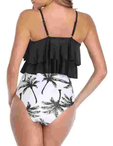 Bikini Alto En Punta Damasco Moda Sexy Traje De Baño 4