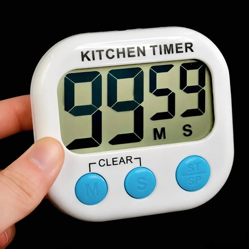 Temporizador Cronómetro Digital Para Cocina Blanco Despertador