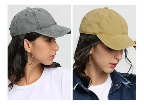 Gorro Jockey Desgastado Básico Estampar O Bordado Unisex 18
