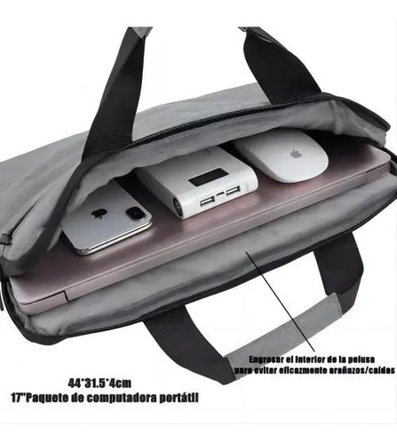 Bolso Ordenador Para Notebook Funda Portátil Fundas 17inch Gris 12