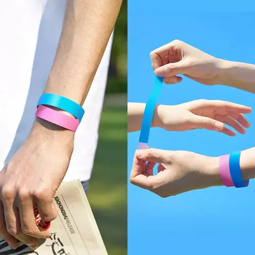 600 Un Pulseras Tyvek De Papel 6 Colores De Eventos Fiestas Multicolor 20