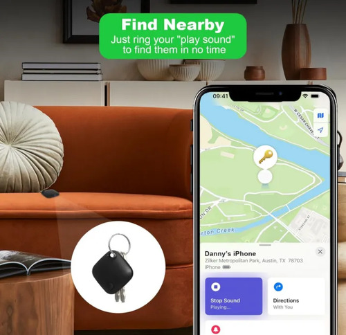 Smart Tag Compativel Find My Airtag Rastreador Genuino Cor Preto Negro Negro 5