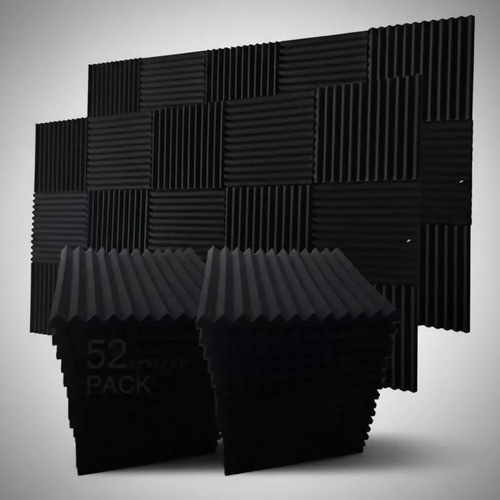 12x Espuma Acústica Aislante Alta Calidad 30x30x2,5cm Color Negro 14