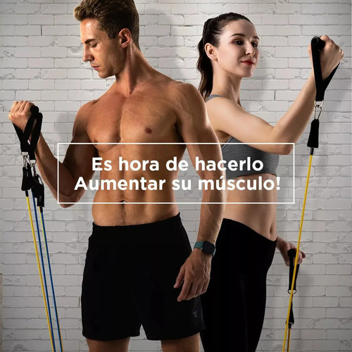 Bandas Elásticas De Resistencia Ejercicios 150 Lb Negro 9