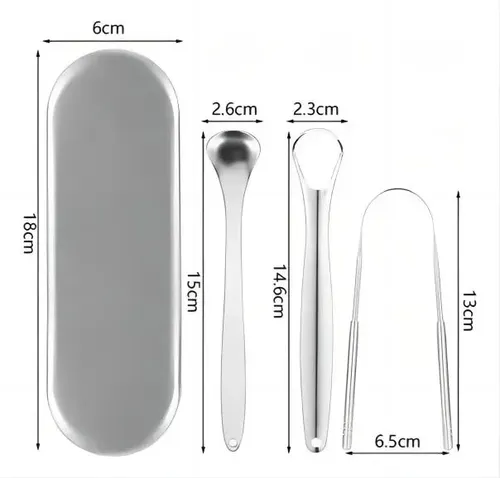 Pack 3 Raspador Limpiador Lengua Cobre Para Boca + Recogida 20