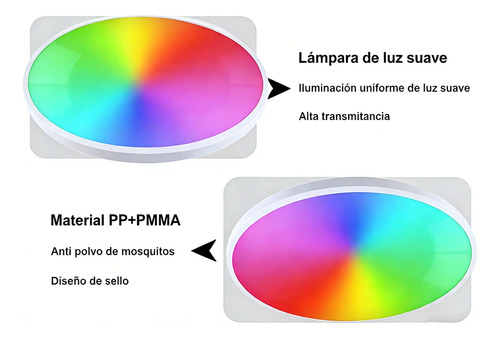 Lámpara De Techo Inteligente Wifi Ultra Delgadorgb Panel Led Rgb 15