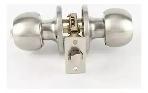 Pomo Chapa Cerradura Dormitorio / Baño Plateado 19