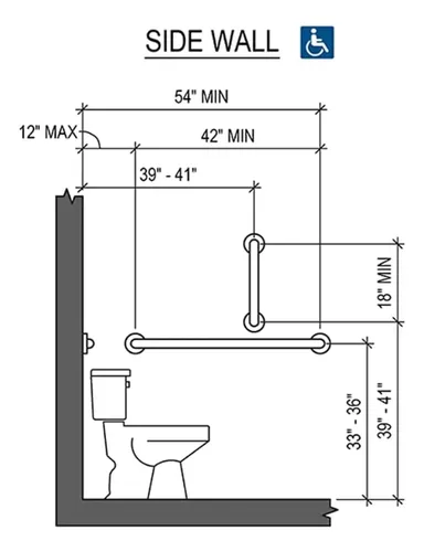 Pack De 3 Manillas (barra) Seguridad Baño Ducha Plateado 19
