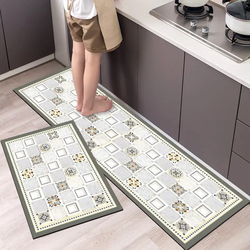 Set 2 Alfombras De Cocina Antideslizante - Córdova Green Verde Alfombra 7