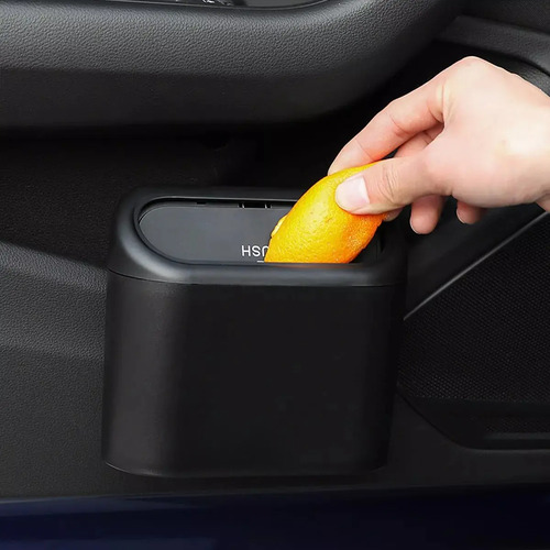 Basurero Para Auto Portatil Universal 1 Litro Negro 14