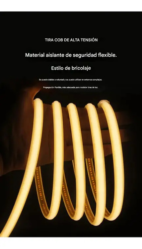 Tira De Luces Cob De Silicona Para Interiores (juego De 10m) 3000k Blanco Cálido/luz Cálida Blanco Lechoso Conjunto De 10 M 15