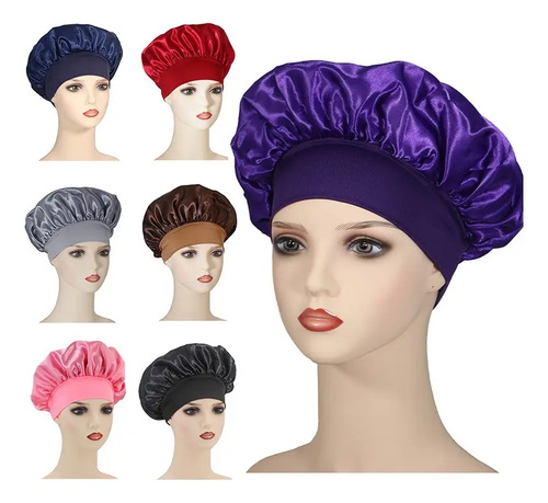 Gorro Satin Para Dormir Cabello Rizado Y Liso Evita Enredos 7
