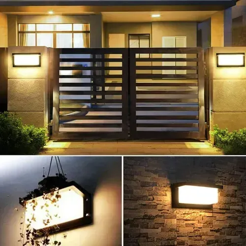 Lámpara Led Moderna Impermeable Ip65 De 24w Para Exterior Negro 12