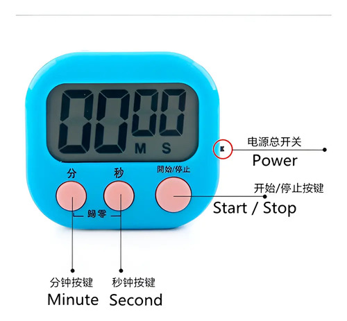 Temporizador Cronómetro Digital Para Cocina Blanco Despertador 4
