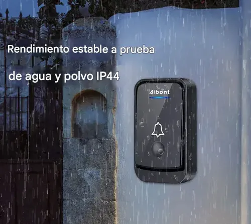 Timbre Inalámbrico Para Puerta Con 2 Receptores Impermeables Negro 18
