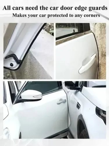 Molduras Protector De Auto Sello Presión Y Capot 10mts Negra Negro 6
