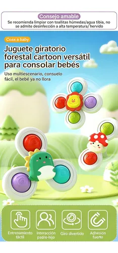Juguetes Sensorial Giratorios Spinner Con Ventosa Para Bebé 9