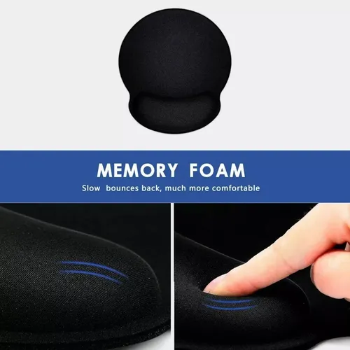 Reposamuñecas Mouse Alfombrilla Teclado Muñeca Color Negro 9