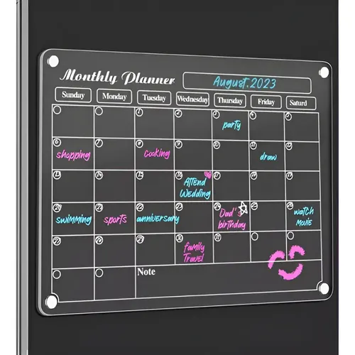 Pack 2 Pizarras Planner Mensual - Semanal, Imán Refrigerador 5