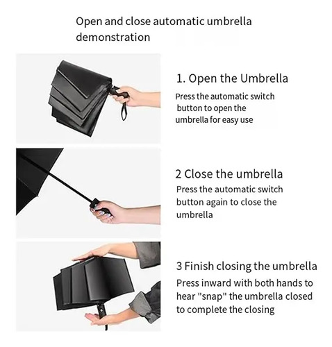 Paraguas Plegable Automático,luvia Y Sombrilla De Protección 9