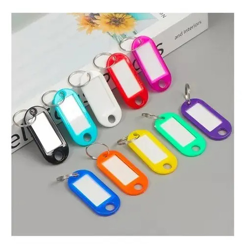 100 Llaveros Etiqueta Identificador Colores Mixtos Surtido Varios Colores 20