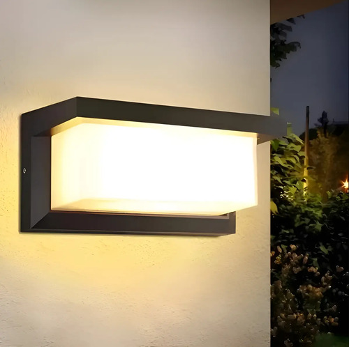 Lámpara Led Moderna Impermeable Ip65 De 24w Para Exterior Negro