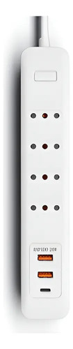 Falatale Alargador 4 Enchufes + 2 Usb Rápida 20w +1 Type C Blanco 9