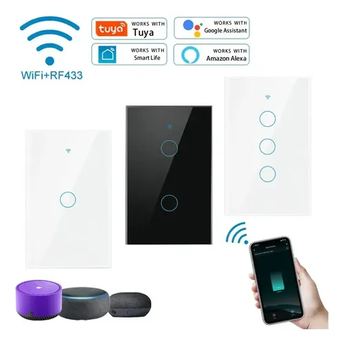 Apagador Inteligente Wifi Sin Cable Neutro 1,2 O 3 Canales 13
