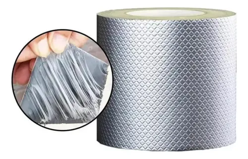 Cinta Sellador Butilo Techo Gotera Impermeable 100mm X 10m Plata 15