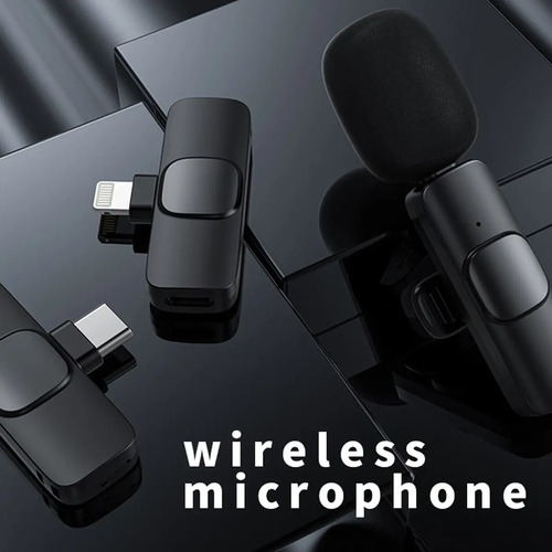 Micrófono Lavalier Inalámbrico Para Ios iPhone iPad Y Usb-c Negro 4