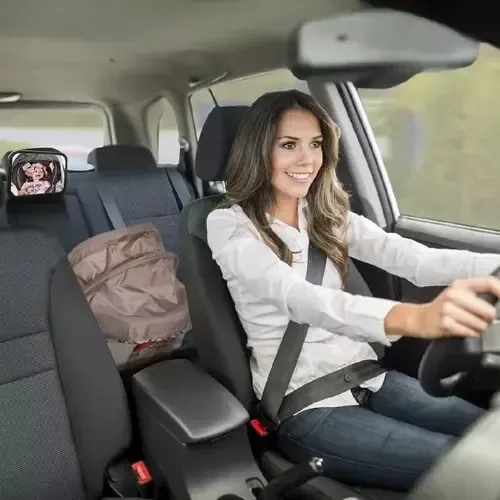 Espejo Retrovisor De Auto Para Seguridad De Niños Negro 3