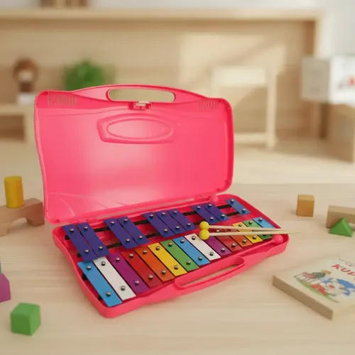 Metalofono Cromatico 25 Notas Xilofono Infantil Escolar Color Amarillo 11