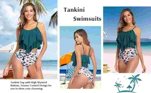 Bikini Alto En Punta Damasco Moda Sexy Traje De Baño 16