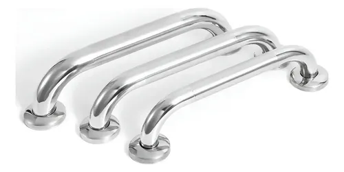 Pack De 3 Manillas (barra) Seguridad Baño Ducha Plateado 11