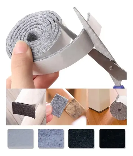 Almohadilla Protectora De Fieltro Para Sillas Mesas Muebles Gris Claro