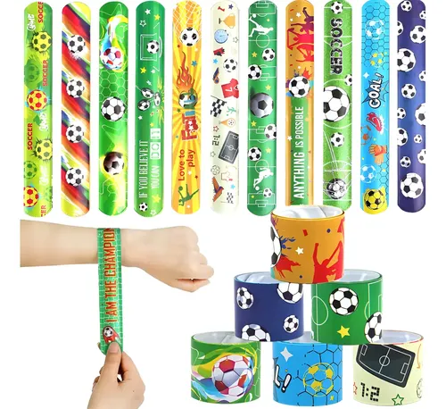 Pack 12 Pulseras Slap Infantil, Sorpresas De Cumpleaños 9