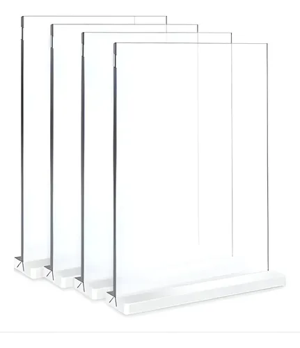 Porta Menu O Folleto De Acrilico 22x28 Cm.(carta) Color Blanco 11