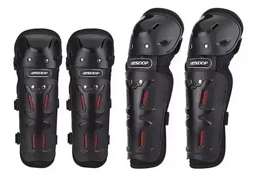 Protecciones Rodilleras Y Coderas Mottoracing Moto / Bici Negro 20