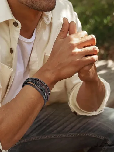 Pulsera Brazalete Cuero Hombre O Mujer Con Cierre Magnético 21 Cm 8