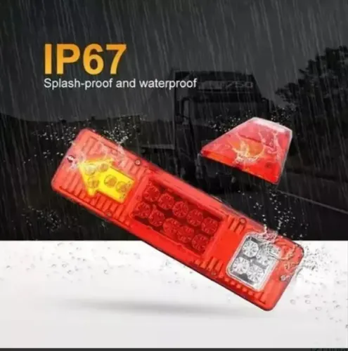 Kit Foco Led Trasero 12v Camion Tricimoto Remolque Arrastre Derecho Rojo 12
