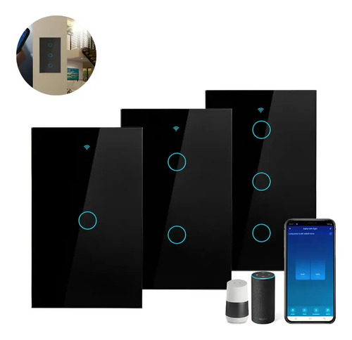 Apagador Inteligente Wifi Sin Cable Neutro 1,2 O 3 Canales