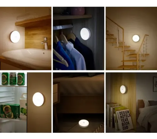 Luz Emergencia Recargable Led Con Sensor De Movimiento Y Luz Amarillo 6