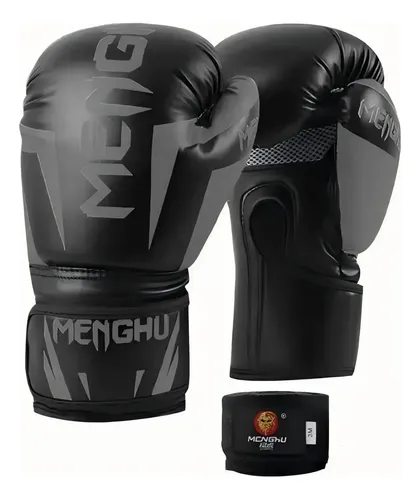 Guantes De Boxeo Profesional De Alta Calidad Con Velcro 14oz Negro