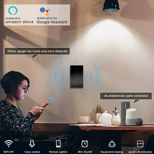 Apagador Inteligente Wifi Sin Cable Neutro 1,2 O 3 Canales 16