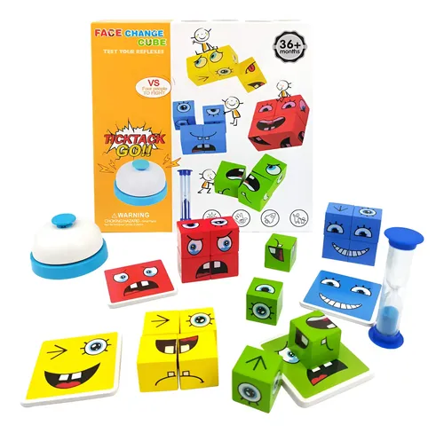 Juego De Puzzle Cubos Didáctico Expresiones Y Emociones 11