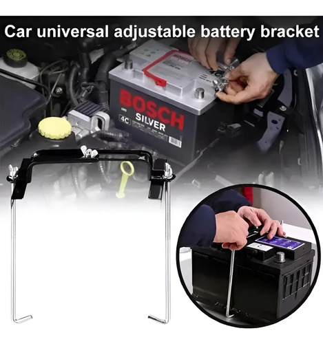 Soporte Fijador Batería Ajustable Auto Seguro Estabilizador 15