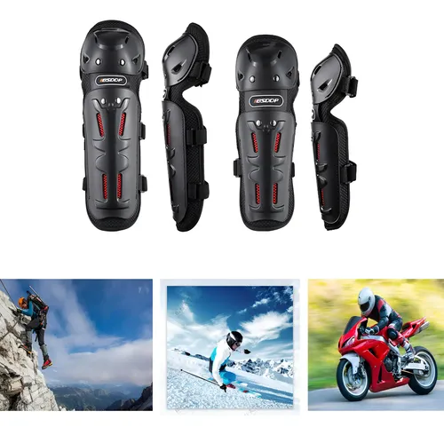 Protecciones Rodilleras Y Coderas Mottoracing Moto / Bici Negro