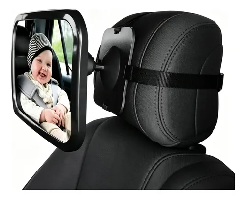 Espejo Retrovisor De Auto Para Seguridad De Niños Negro 10