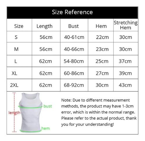 Faja Reductora Camiseta De Compresión Para Hombre Moldeador De Abdomen Y Espalda, Talla Xl Negro/blanco 20